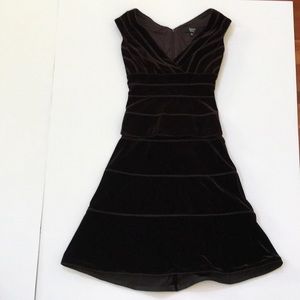 Two piece brown velvet skirt and top